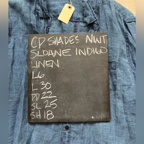 NWT CP Shades Sloane In Bleached Indigo Linen - Picture 8 of 16